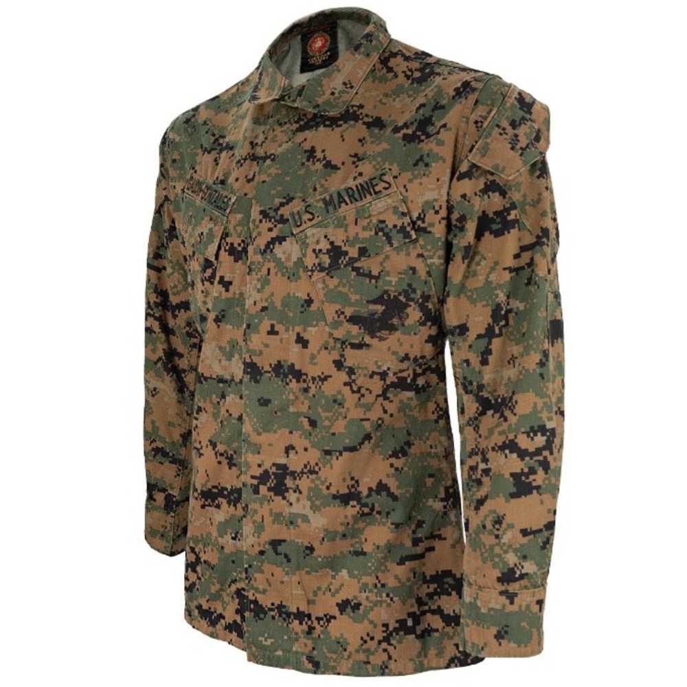 Short‎ Bark Industries USMC MARPAT Woodland Digital Camo Utility Jacket Size M-R